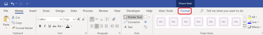 visio_ribbon_bar_with_format_tab